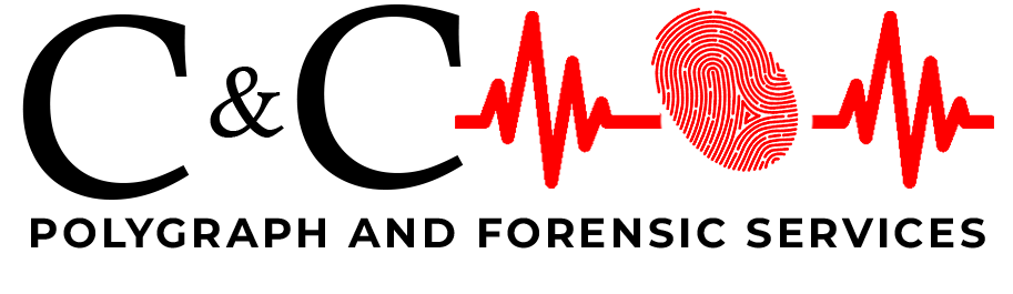 A professional polygraph examiner conducting a lie detector test on a seated individual.